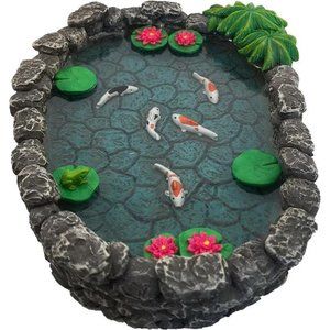 Miniature Pond - Koi Pond for a Fairy Garden. A Miniature Pond for a Miniature